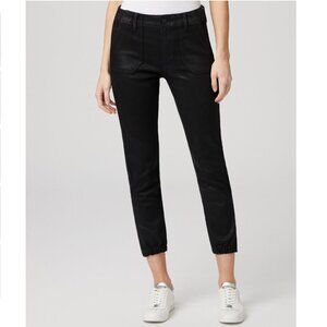 PAIGE Mayslie Jogger in Black Fog Luxe Coating-Size 31
